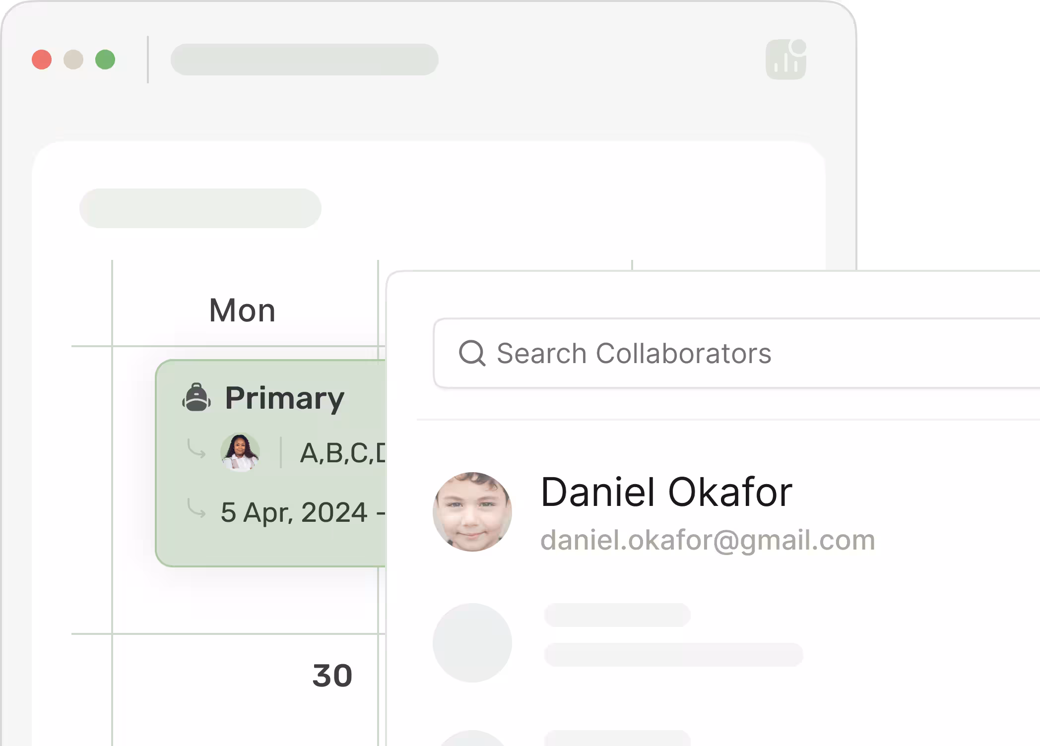 Multiple collaborators view
